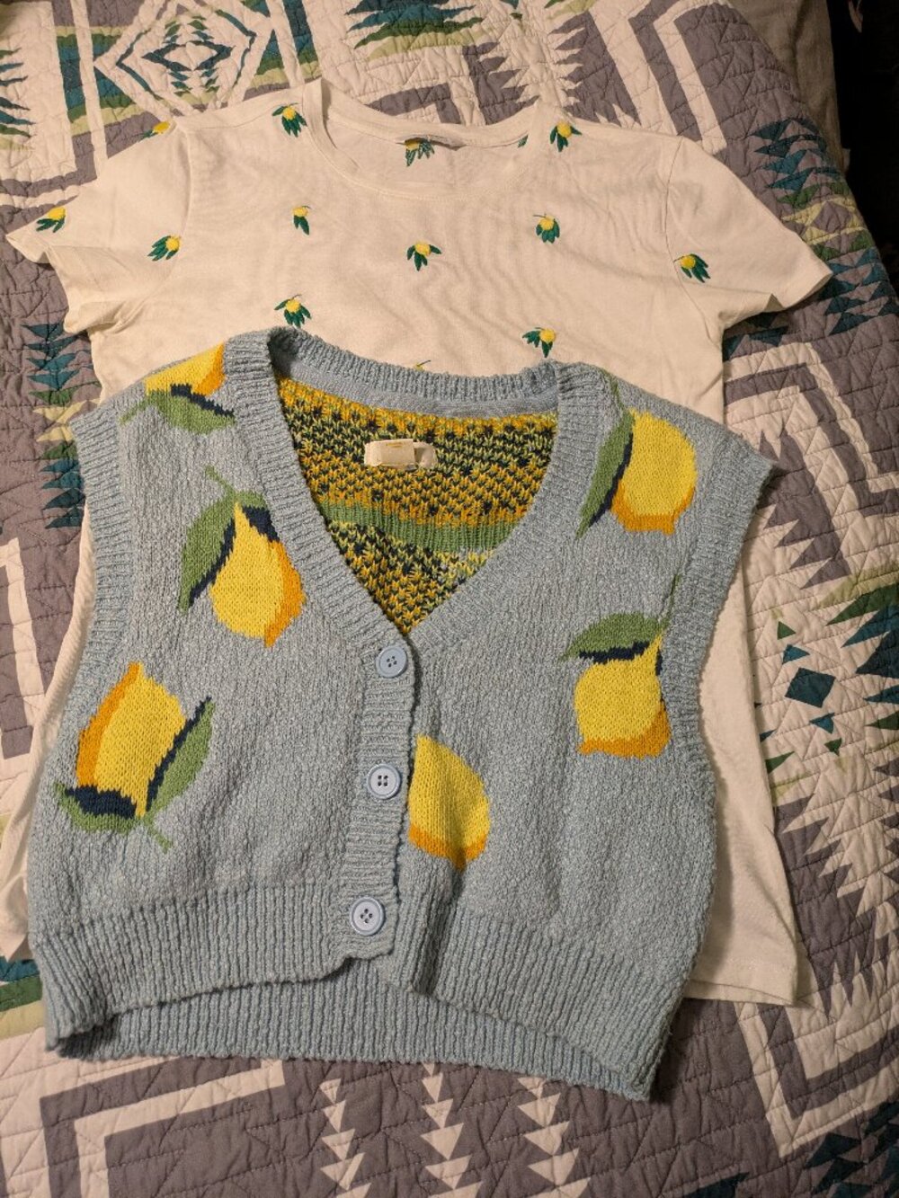 Lemon Vest Shirt Maeve Anthropologie XS Lucky Shirt Small